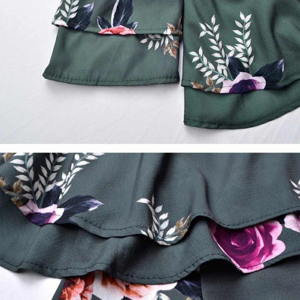 Nip Off Shoulder Floral Chiffon Romper Jumpsuit Xl - image 5